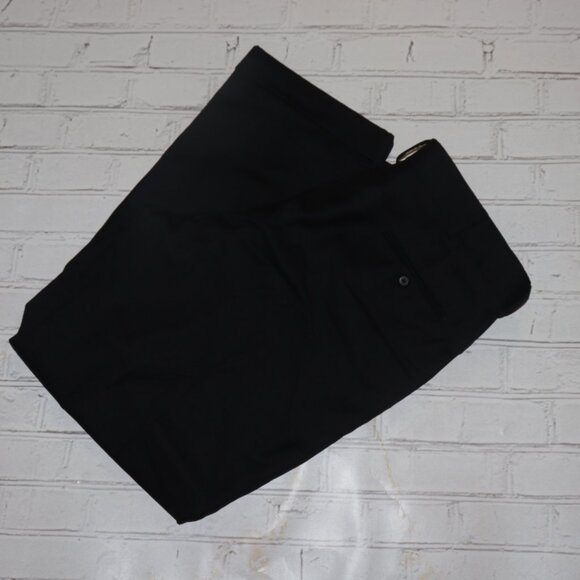 🖤🦁👖 Stafford Black Dress Pants · 38x30 · Wool Blend - Picture 2 of 5